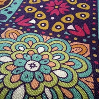 Tapis en acrylique personnalisé imprimé sur mesure avec motif floral et logo d'entreprise - Moquette commerciale pleine surface pour événements