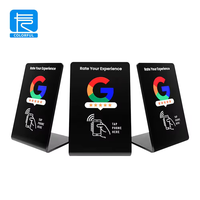 Support de table en acrylique personnalisé pour menu de restaurant Présentoir de menu NFC programmable Communication RFID 13.56MHz NFC inclus