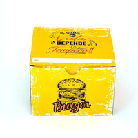 Cajas Personalizadas Desechables y Biodegradables de Grado Alimenticio para Hamburguesas con Papas Fritas