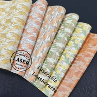 Láminas de Cuero Sintético de 12"x24" con Diseño de Camuflaje, Personalizables con Láser, Parche para Gorra de Camionero, Cuero PU de 0.8mm para Grabado Láser