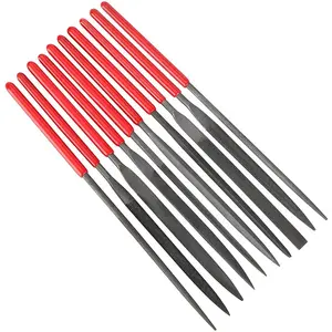 Ensemble de mini limes à aiguilles, 10 pièces, <span class=keywords><strong>lime</strong></span> en acier et alliage durcissant de précision, pour le travail en métal/bijoux/modèle/travail du bois, bricolage - Product Image 1