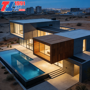 บ้านสำเร็จรูปดีไซน์ใหม่ วิลล่า 2 ห้องนอน โครงสร้างเหล็กเบา มาตรฐาน US บ้านเหล็กเคลื่อนย้ายได้ บ้านพักชั่วคราว บ้านวิลล่าเหล็กสำเร็จรูป - Product Image 3