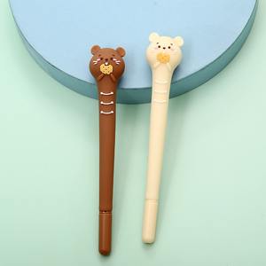 Pulpen Gel Putar Plastik 0.5mm Motif Kartun Lucu, Alat Tulis Pelajar untuk Promosi - Product Image 1