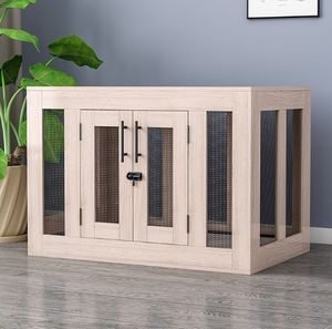 Usine vente amovible pliant en bois robuste fil métallique chat maison chien <span class=keywords><strong>cage</strong></span> chenil meubles - Product Image 6