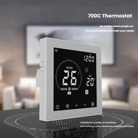 Thermostat intelligent WiFi Tuya à écran tactile, contrôleur de température pour ventilo-convecteur, programmable hebdomadaire, pour chambre d'hôtel, 220V, chauffage et refroidissement