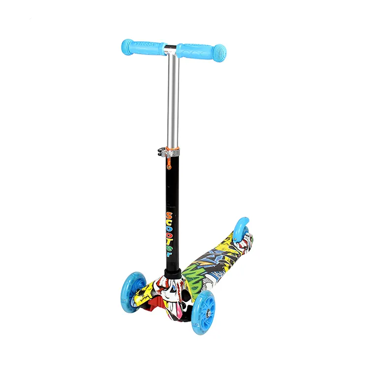 Venta al por mayor, scooter manual para niños/niñas, patinete rosa con ruedas coloridas/mejor scooter para niños pequeños