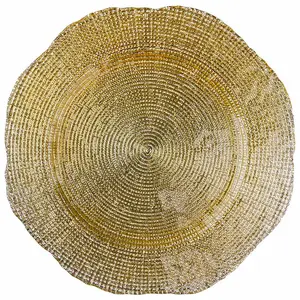 طبق زجاجي مستطيل - طبق ستيك وبطاولة زجاجية إبداعية مستطيلة بطراز غربي مطلية بالكهرباء للفنادق - Product Image 1