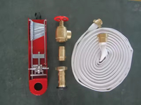 Hongan 1 1/2" Épingles de support pour tuyaux en acier émaillé rouge résistant au feu pour armoire de pompier, équipement de lutte contre l'incendie, service d'extincteurs