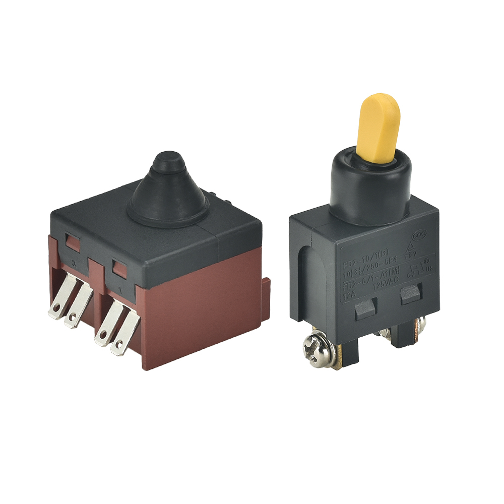 Lot De 2 Interrupteurs Bouton-poussoir Pour Meuleuse D'angle 100 Mm - Remplacement Facile - Plastique & Métal