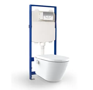 Hôtel salle <span class=keywords><strong>de</strong></span> bains mur suspendu double chasse d'eau, réservoir d'eau <span class=keywords><strong>de</strong></span> <span class=keywords><strong>toilette</strong></span> OEM caché, réservoir <span class=keywords><strong>de</strong></span> réservoir caché - Product Image 1