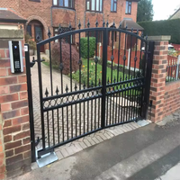 Portes d'entrée en fer forgé électriques modernes de haute qualité CBMmart avec finition imperméable pour entrée de villa
