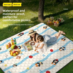 Personalized <b>Waterproof</b> Portable Picnic <b>Blanket</b> Outdoor Mat for Camping-Cotton Polyester Fibers Four Seasons Use - Product Image 1