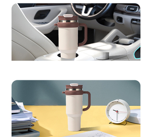 Gobelet isotherme de voyage en acier inoxydable à double paroi sous vide de 1200 ml avec grande poignée, personnalisable avec logo, vente en gros - Product Image 4