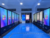 Écran publicitaire LED sur pied, indice de protection IP43, résolution 4K, pas de pixel de 3 mm, pour utilisation en extérieur/intérieur, aéroports, centres commerciaux