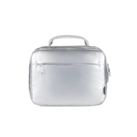 Trousse de Maquillage de Voyage Écologique en Cuir Souple avec Fermeture Éclair, Légère, Multi-Couches, Organisateur de Cosmétiques et Porte-Pinceaux