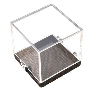 Mineral Stones Display Box Clear Acrylic Plastic Display Case for Mineral Specimens