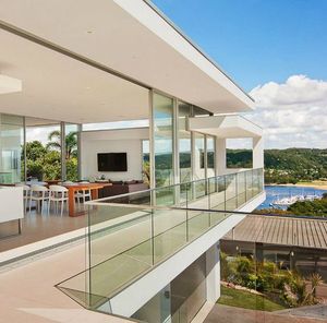 Rampe en verre moderne sans cadre pour extérieur, balustrade en verre pour balcon, garde-corps pour ferme, appartement, cour - Product Image 2