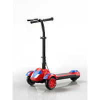 Trottinette pour enfants Cyber Spider |   Cadre en alliage d'aluminium, design triangulaire technologique |   Trottinette Premium avec roues en PU, hauteur réglable et repose-pieds arrière