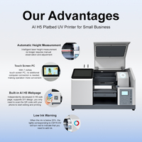 Impresora de Tarjetas de Sobremesa de Inyección de Tinta UV A5 Mini XP600, Totalmente Automática, con Pantalla Táctil, de Bajo Costo, para Pequeñas Empresas