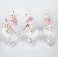 3 pcs/set Gâteaux d'anniversaire Poupées Ballet Danseurs Belle Princesse Joyeux Anniversaire Décoration Gâteau Dessert Tables Figurines avec Bases