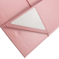 Emballage en carton pliable personnalisé de qualité Boîtes cadeaux magnétiques de luxe en rose avec ruban