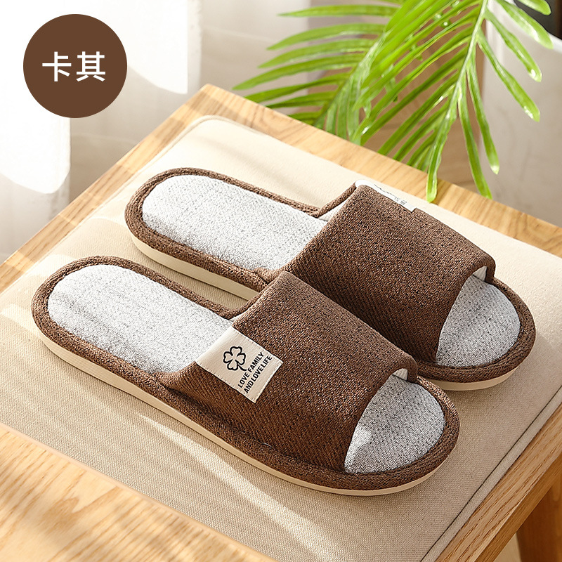 Home Linen Slippers Women Summer Indoor Home Cloth Art Spring Floor Slides Shoes