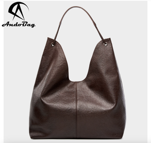 Sac fourre-tout en cuir de vachette Andong pour femmes, sac à bandoulière pour l'extérieur, grande capacité, pour les trajets quotidiens, le travail, sac à main - Product Image 4