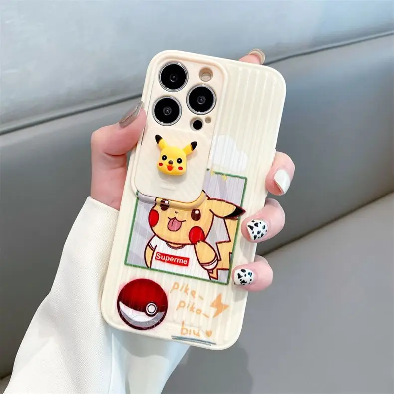 phone 7 8 Plus X S XR 11 Pro Max 13 Pro Protective Mobile Cases 3D Cartoon TPU Soft Silicone Coin Purse Phone Cover