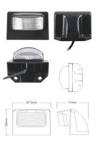 SD-7001 pour camion universel Suv <span class=keywords><strong>remorque</strong></span> Van Rv bateaux 12v 24v blanc pur Led <span class=keywords><strong>plaque</strong></span> d'immatriculation - Product Image 5