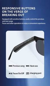 Gafas de Sol Inteligentes con Audio, Altavoz y Micrófono Integrados, Audio de Oído Abierto, Llamadas con Manos Libres, Batería Recargable, Bloqueo de Rayos UV - Product Image 5
