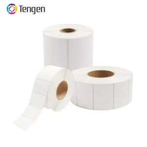 Rotolo di adesivi per etichette autoadesive a trasferimento termico diretto 4x6 500 pezzi/rotolo Tengen all'ingrosso a prova di Scrtch