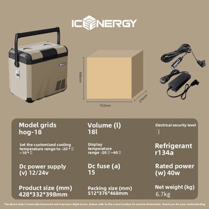 Mini Refrigerador Compresor Portátil <span class=keywords><strong>para</strong></span> Leche Materna, Congelación Rápida, DC12V/24V AC100-240V, <span class=keywords><strong>para</strong></span> Autos/<span class=keywords><strong>Vans</strong></span>, Viajes, Bebés, Personalizado, 18L - Product Image 6