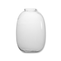 Vase en plastique transparent ovale, léger, moderne, réutilisable, écologique, récipient de table pour la décoration de la maison et les événements