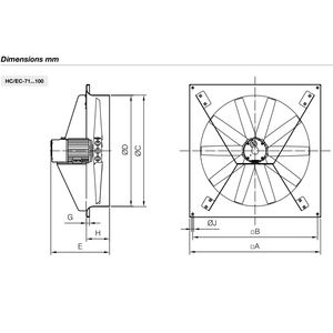 Ventilateurs axiaux muraux SODECA monophasés 220-277 V 50/60 Hz et triphasés 380-480 V 50/60 Hz pour une grande efficacité énergétique - Product Image 4