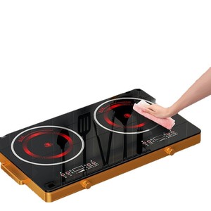 <span class=keywords><strong>Placa</strong></span> <span class=keywords><strong>de</strong></span> Inducción Eléctrica Integrada <span class=keywords><strong>de</strong></span> 2 Quemadores, 2200W, Acero Inoxidable, Impermeable, Doble <span class=keywords><strong>Placa</strong></span> Calefactora, 11 Niveles <span class=keywords><strong>de</strong></span> Temperatura - Product Image 5
