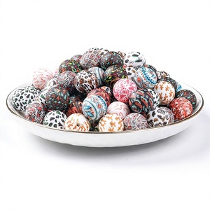 Perles en silicone imprimées léopard en gros, perles focales rondes de 15 mm avec trou de 2 mm pour bracelets, colliers et porte-clés DIY - Product Image 5