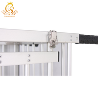 Cage de présentation mobile pour animaux de compagnie en aluminium massif moderne EUR VET avec fermeture à bouton pour chiens et chats, utilisation en compétition, avec roues