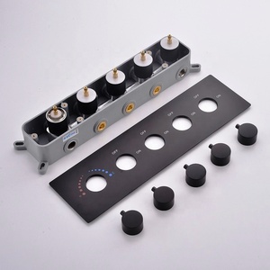 Juego de Ducha Musical Oculto Negro para Baño, Mezclador de Ducha Cuadrado Multifunción con Cabezal de Ducha LED de Masaje, Sistema de Ducha de 24 Pulgadas - Product Image 4
