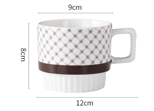 Juego de Tazas de Café de Porcelana con Diseño de Dibujos Animados, Directo de Fábrica, Aptas para Alimentos, Reutilizables, Aptas para Microondas y Lavavajillas, para Oficina, Caja de Regalo - Product Image 3