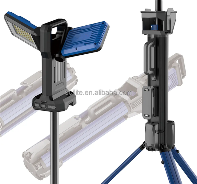 10000 Lumens Ultra Bright Rechargeable Portable Work Light, Dual Color Tower Lamp with 2M Tripod, Power Bank, Magnet & Hook
