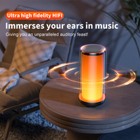 QERE HF33 Mini haut-parleur sans fil Portable caisson de basses extérieur avec haut-parleur de basse en métal coloré clignotant 360 Led