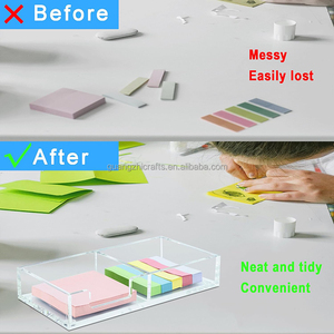 Nhà Trường Acrylic Memo chủ rõ ràng Acrylic bài Lưu ý <span class=keywords><strong>Dispenser</strong></span> cho 3x3 Lưu ý pad chủ - Product Image 6
