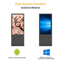 55 İnç IP65 Dış Mekan Yüksek Parlaklıklı Ayaklı Reklam Dijital Tabelası Android/Windows ile Perakende İşletmeler ve Ofisler için