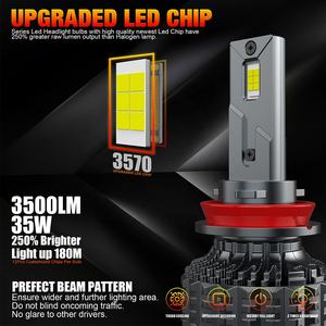 Nouveau développé <span class=keywords><strong>pas</strong></span> <span class=keywords><strong>cher</strong></span> expédition haut bas faisceau 10000lm V20 H11 LED phare ventilateur refroidissement avec décodeur H11 phares Led pour voiture - Product Image 6