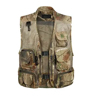 Hot Selling Hunting Vests Cheap Multifunctional Camouflage Waterproof Fabric Woodland Hunting Shooting Vest