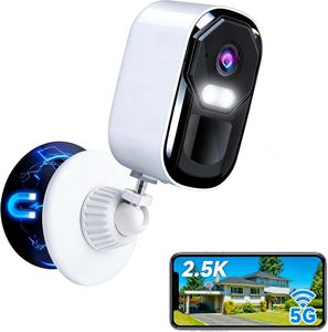 กล้องรักษาความปลอดภัยไร้สาย2.5K ใช้พลังงานจากแบตเตอรี่2.4G 5GHz WIFI Ai ตรวจจับการเคลื่อนไหวสีในเวลากลางคืนใช้ได้กับ <span class=keywords><strong>Alexa</strong></span> - Product Image 1