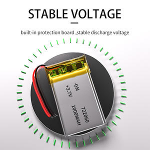 도매 722060 충전식 배터리 3.7v <span class=keywords><strong>lipo</strong></span> 배터리 1000mah 722060 리튬 폴리머 배터리 - Product Image 3