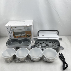 2-<b>Compartment</b> Stainless Steel <b>Lunch</b> <b>Box</b> Leakproof & Durable Ideal for Office/School Eco-Friendly & Reusable Electric KL01004 - Product Image 4