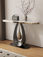 Table console murale moderne minimaliste italienne en pierre, style luxe léger et raffiné, pour entrée et salon