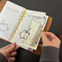Étiquettes personnalisables perforées A5 A6 A7 personnelles minimales en vélin mat laminé pochette pour classeur enveloppe à monnaie personnalisée